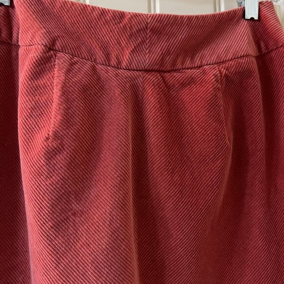 Talbots Corduroy Skirt Women Sz 2 Straight Business Casual Ladies Salmon Orange - Picture 10 of 10